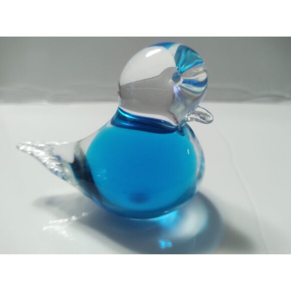 Vintage Swedish Bluebird of Happiness Handblown Art Glass Eneryda Sweden 4 1/2" - Picture 11 of 12